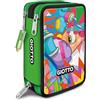 Giotto Astuccio Supermina 3 Zip Young Street Art, VERDE