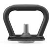 Eisenlink Manico Kettlebell in acciaio, 2,5 kg, compatibile con dischi di peso quadrati in ferro, regolabili per allenamento di forza, fitness, allenamento a casa