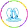 HAGNA Hula Hoop Con Peso, Hula Hoop 8 Parti In Plastica Rimovibile E Una Corda Per Saltare, Ginnastica, Danza,Adulti(B)