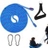 Generisch Corda di trazione per slittino da neve, 4 metri, antiscivolo, cintura da allenamento con maniglia, per sport all'aperto, fitness, triciclo, piccole barche e veicoli
