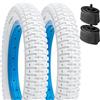 YunSCM 2-PCS 12 ½ Route bicicletta pneumatici 12 1/2x2 1/4 (62-203) and 12.5 bicicletta camera d'aria Schrader Valve Compatible with 12 ½x2 ¼ 12.5x2.25 12 1/2x2 1/4 bambino