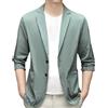 Generic Blazer Per Uomo Giacca Da Abito, Regular Fit Giacca Con Un Bottone Doppiopetto Slim Fit Sartoriale Blazer Casual Elegante In Cotone Bianco Giacche Da Lavoro Giacche Da Smoking Cappotto Blazer Sportivo