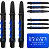 Harrows Set di 3 freccette in carbonio ST, 9 aste in totale, medie, corte e medie, resistenti, in carbonio composito, blu