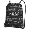 Generic Sportiva Sacche Black Math Formula Art Borsa con Coulisse Antipolvere Sacche Zaino Pieghevole per Allenamento Viaggio