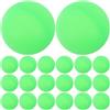 Healeved 100 palline da ping pong verdi - Palline da tennis da tavolo opache - Sfere di plastica senza giunture da 40 mm - Sfere lisce e lisce per giochi sportivi e lotterie
