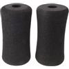Wodsty Cuscinetti in schiuma per sostituire l'estensione delle gambe per panca e attrezzature fitness, 2 pezzi, in schiuma ad alta densità, colore nero, per tubi di diametro 22-25 mm