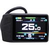 Chrees Pannello Ciclistico LCD con Display a Colori e Porta di Ricarica USB, Pulsanti Esterni e Design Retroilluminato per Controller KT