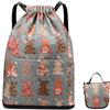 Spydge Sacca Sportiva Palestra Pieghevole Borsa In Nylon Impermeabile Con Coulisse Impermeabile Zaino Palestra per Vacanze Yoga Uomini Donne Bambini Adulti