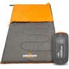 Milestone Camping 26700 Sacco a Pelo a Busta per 2 Stagioni con Isolamento Singolo Grigio e Arancione
