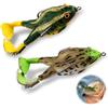 Lotbun Frosch Angelköder - 2 Pezzi, Doppio Haken 360 Gradi, Silikon Chatterbait Wels Köder Weichköder per Bass, Trota e Luccio
