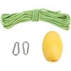 URSXODAWQ Corda galleggiante per carichi pesanti, imbracatura per calzini alla deriva per boa di traino per kayak, accessori universali per barche con palla di galleggiamento in PVC e corda (Corda verde gialla)