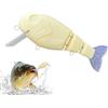 Generico Esche Artificiali Grezze,12.4 Centimetri Esca Grezza Non Dipinta,Swimbaits A Corpo In 3 Sezioni Per La Pesca Al Black Bass | Per Lago Stagno Mare Outdoor Principiante Professionista Appassionato