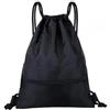 CaFfen Borsa Da Basket Basketball Zaino da palestra leggero con coulisse in 5 colori, for uomo e donna, tasca semplice, borsa basket, cerniera in Oxford(Noir)