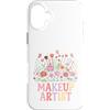 Bloom & Brush Designs Custodia per iPhone 16 Plus Design stravagante di bellezza floreale per truccatori