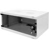 DIGITUS Armadio di rete - Rack 19 pollici 4 U - non montato - montaggio a parete - profondità 400 mm - Capacità di carico 60 kg - porta in vetro - serie SOHO - grigio
