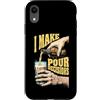 Grandio Design Beer & Alcohol Lover Drin Custodia per iPhone XR Funny Beer Lover I Make Pour Decisions Hands - Bottiglia da pinta