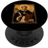 Icona di San Tommaso d'Aquino Elegante icona cattolica di San Tommaso d'Aquino PopSockets PopGrip Adesivo