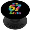 Maglietta Meme Divertente 67 Sei Sette 6 67 Sei Sette 6-7 Dolce Brainrot Italiano Meme Per Bambini PopSockets PopGrip Adesivo