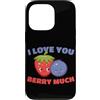 Fragole Frutta Fragole Abbigliamento Custodia per iPhone 13 Pro I Love You Berry Much Lampone Frutti di bosco dolci Bambini