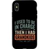 Funny grandma grandpa retro humor Custodia per iPhone X/XS Ho usato per essere in carica e poi avevo nipoti umorismo vintage