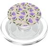 Floral Aesthetic Flower Botanical Gifts Fiori viola lilla modello fiori da giardino floreale PopSockets PopGrip per MagSafe