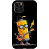 Rocking Battery Outfit Custodia per iPhone 11 Pro Energico Costume Batteria Giallo con Chitarra Rock