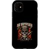 HVAC Technician Air Whisperer Skull Custodia per iPhone 11 Utensili Skull certificati Air Whisperer HVAC