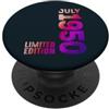 Birth Since Month Of July Retro Vintage Anno 1950 Mese Di Luglio 1950 Retro 1950 Annata 1950 PopSockets PopGrip Adesivo