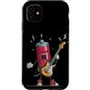 Rocking Battery Outfit Custodia per iPhone 11 Freaking Out Batteria con grafica chitarra elettrica