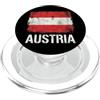 Austrian Heritage Flag Designs Bandiera Austriaca Distressed Grunge Austria Pride Vintage PopSockets PopGrip per MagSafe