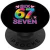 Maglietta Meme Divertente 67 Sei Sette 6 67 Sei Sette 6-7 Dolce Brainrot Italiano Meme Per Bambini PopSockets PopGrip Adesivo