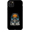 Electric Electrician Dog Lover Custodia per iPhone 11 Pro Max Linea certificata Dog Danger Lineman Life
