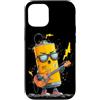 Rocking Battery Outfit Custodia per iPhone 12/12 Pro Energico Costume Batteria Giallo con Chitarra Rock