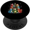 Dragon Christmas Tree Squad Santa Hat Fa Dragon Christmas Tree Squad Cappello di Babbo Natale Fantasy Mitico Natale PopSockets PopGrip Adesivo