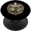 Country Rap Cowboy Western Music Mic Cappello da cowboy country rap microfono musica occidentale fan USA PopSockets PopGrip Adesivo