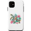 Tropical Tide Designs Custodia per iPhone 11 Design affascinante con stampa leopardata e tartaruga