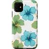 Floral Aesthetic Flower Botanical Gifts Custodia per iPhone 11 Fiori Blu Menta Verde Bambino Floreale