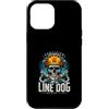 Electric Electrician Dog Lover Custodia per iPhone 12 Pro Max Linea certificata Dog Danger Lineman Life