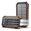 A ADDTOP Power Bank Solar 20000mAh - 15W Caricatore Rapido Portatile 3 Cavi Integrati con Torcia LED - 5 Uscite, Caricatore Solare Cellulare per iPhone 17/16/15/14/13 e Android