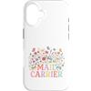 Postal Bloom Creations Custodia per iPhone 16 Apprezzamento dei lavoratori postali floreali del corriere della posta