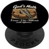 Christian Scripture Inspirational Bible La matematica di Dio 5 Pagnotte 2 Pesce 5000 Pasti Cristiano Gesù Bibbia PopSockets PopGrip Adesivo