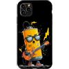 Rocking Battery Outfit Custodia per iPhone 11 Pro Max Energico Costume Batteria Giallo con Chitarra Rock