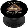 Night Reader Club Bookish Humor Bedtime Bedtime Libro Umorismo Lettura Dormire Divertente Letterario Night Owl PopSockets PopGrip Adesivo