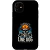 Electric Electrician Dog Lover Custodia per iPhone 11 Linea certificata Dog Danger Lineman Life