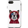 Saint Bernard Puppy Lover PS Custodia per iPhone SE (2020) / 7/8 Patriot Saint Bernard Closeup - Occhiali da sole con bandiera americana