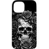 Skulls and Roses Metal Rock Gothic Metal Custodia per iPhone 15 Scheletro Metalhead Teschi e Rose Metal Rock