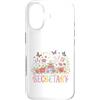 Admin Bloom Designs Custodia per iPhone 17 Assistente amministratore della macchina da scrivere floreale segretaria