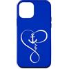Anchor Heart Infinity Nautical Love Ocea Custodia per iPhone 12 mini Anchor Heart Infinity Love Nautical Anchor Lover Donna Uomo