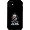 Electric Electrician Dog Lover Custodia per iPhone 11 Linea certificata Dog Danger Lineman Life