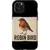 Robin Bird Outfit Custodia per iPhone 11 Pro Grafica carina con pettirosso